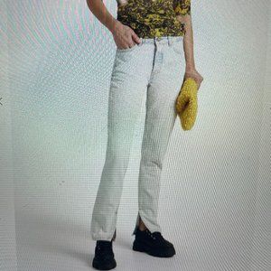 GANNI Bleached high-rise slim-leg jeans